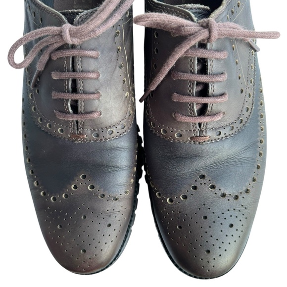 Cole Haan Zerogrand Wingtip Oxford Brown Two Tone Leather Shoes C23236 Men\'s 10 main image 7